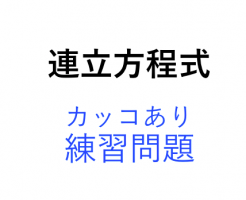 連立方程式,練習問題,カッコ